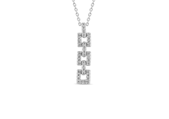 Necklace Salvini Woman Geometrica in White Gold Diamante 0.14 Ct 20111481 - 20111481